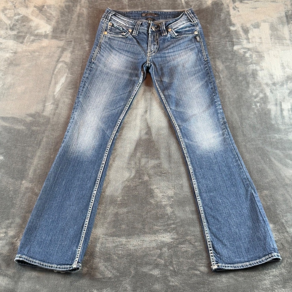 Silver Jeans Co. Suki Surplus Bootcut Jeans W28 Blue Denim Low-Rise